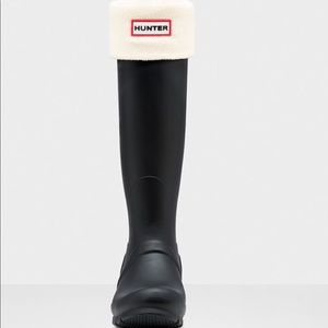 Hunter tall boot socks (cream, fleece)